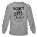 Hogwarts Crest Athletic Adult Heather  Long Sleeve T-Shirt from Warner Bros.