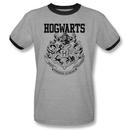 Hogwarts Crest Athletic Adult Heather Ringer With Black Trim T-Shirt from Warner Bros.