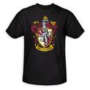 Gryffindor Color Crest Adult Black T-Shirt from Warner Bros.