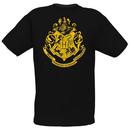 Hogwarts Gold Crest Adult Black T-Shirt from Warner Bros.