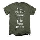 Harry Potter Film Titles Adult Premium Moss Heather T-Shirt from Warner Bros.