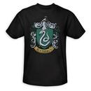 Slytherin Color Crest Adult Black T-Shirt from Warner Bros.