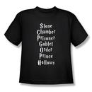 Harry Potter Film Titles Youth Black T-Shirt from Warner Bros.