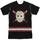 Friday The 13Th Voorhees Mask Adult Sublimation Jersey Style T-Shirt from Warner Bros.