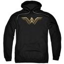 Justice League Movie Wonder Woman Logo Adult Black Hoodie from Warner Bros.