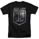 Justice League Movie Shield Logo Adult Black T-Shirt from Warner Bros.