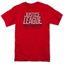 Justice League Movie Throwback Logo Adult Red T-Shirt from Warner Bros.