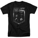 Justice League Movie Shield Of Emblems Adult Black T-Shirt from Warner Bros.