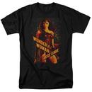 Justice League Movie Wonder Woman Adult Black T-Shirt from Warner Bros.
