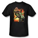 Justice League New 52 Green Arrow Adult Black T-Shirt from Warner Bros.