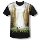 Lord Of The Rings Fellowship Poster Adult Black Back Sublimation Print T-Shirt from Warner Bros.