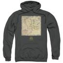 The Lord Of The Rings 15Th Anniversary Middle-Earth Map Adult Charcoal Hoodie from Warner Bros.