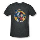 Mad Batman And Alfred Adult Premium Steel Blue Heather T-Shirt from Warner Bros.