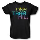 One Tree Hill&Trade; Color Blend Logo Women's Relaxed Fit Black T-Shirt from Warner Bros.