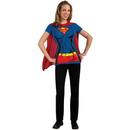 Supergirl T-Shirt With Cape Women's Costume Kit from Warner Bros.