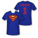 Superman #1 Personalized Adult Royal Blue Jersey from Warner Bros.