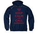 Keep Calm And Call Superman Adult Navy Hoodie from Warner Bros.