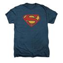 Superman Super Rough Adult Premium Indigo Heather T-Shirt from Warner Bros.