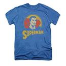 Superman Super Circle Adult Premium Deep Sea Heather T-Shirt from Warner Bros.