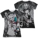 Suicide Squad Harley Quinn Tunnel Vision Juniors Sublimation Print T-Shirt from Warner Bros.