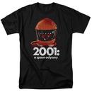 2001: A Space Odyssey Bowman Space Travel Adult Black T-Shirt from Warner Bros.