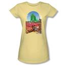 Wizard Of Oz  Emerald City 75Th Anniversary Juniors Light Yellow T-Shirt from Warner Bros.