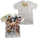 Wonder Woman 75Th Anniversary Through The Years Sublimated Adult White T-Shirt from Warner Bros.