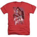 Wonder Woman Movie American Hero Adult Heather Red T-Shirt from Warner Bros.