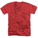 Wonder Woman 75Th Anniversary Battle Ready Heather Red Adult T-Shirt from Warner Bros.