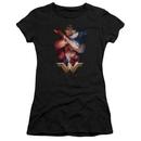 Wonder Woman Movie Power Juniors Black T-Shirt from Warner Bros.