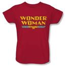 Wonder Woman Red Logo Women's Relaxed Fit T-Shirt from Warner Bros.