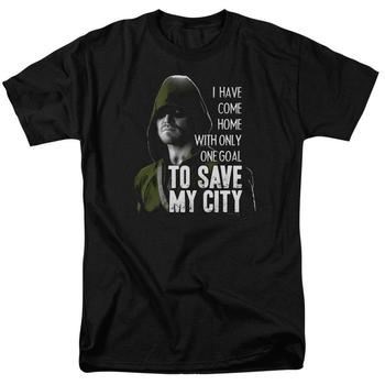 Arrow Tv Series Save My City Adult Black T-Shirt from Warner Bros.
