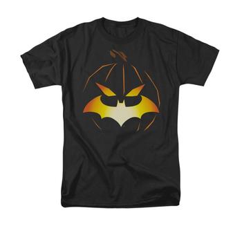 Batman Halloween Pumpkin Adult Black T-Shirt from Warner Bros.