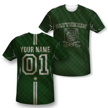 afbreken Struikelen alarm Exclusive Personalized Slytherin Crest Adult Quidditch Jersey Style T-Shirt  from Warner Bros. by Wbshop - Teenormous.com
