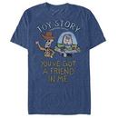 Disney Pixar Toy Story 1-3 Friend In Me Blue T-Shirt