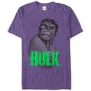 Incredible Hulk Sketched Purple Mens T-Shirt