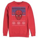 Spiderman Ugly Christmas Red Mens Long Sleeve T-Shirt