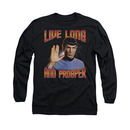 Star Trek Spock Live Long Black Long Sleeve T-Shirt