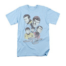 Star Trek Men's Blue Retro Crew Tee Shirt
