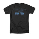 Star Trek Enterprise Outline Black Tee Shirt