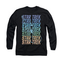 Star Trek Multi Logo Black Long Sleeve T-Shirt