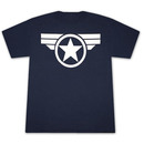 Captain America Good Ol Steve Logo Navy Blue Graphic TShirt