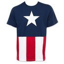 Captain America Men's Stitched Flag Tee Shirt