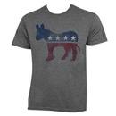 Democrat Grey Men's Distressed Donkey Tee Shirt
