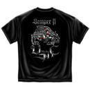 Semper Fi Marine Corps USA Patriotic Black Graphic T Shirt