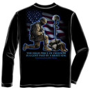US Army High Price Of Freedom USA Patriotic Black Long Sleeve Tee Shirt