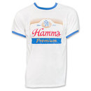 Hamm's Logo Ringer TShirt - White