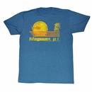 Magnum PI Into The Sun Mens Pacific Blue Triblend T-Shirt