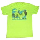 Magnum PI Trees Mens Neon Mint T-Shirt