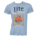 Miller Lite Classic Logo Men's Light Blue T-Shirt